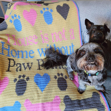 Paw Prints Dog Blanket