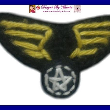 Crochet Applique Pattern Military Wings Badge Emblem