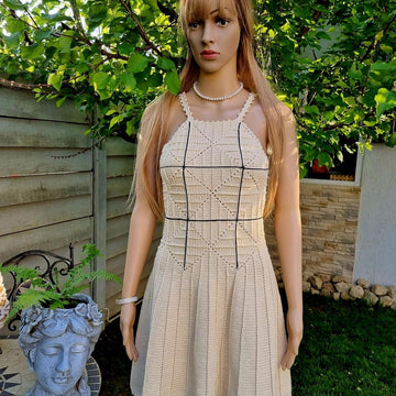 Crochet dress for summer with granny squares