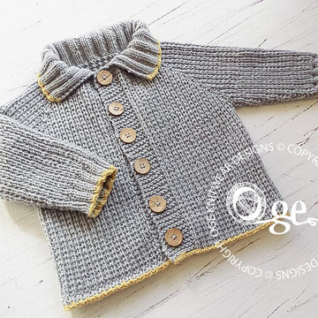 Baby/toddlers seamless top down Fisherman's Rib Jacket - P058