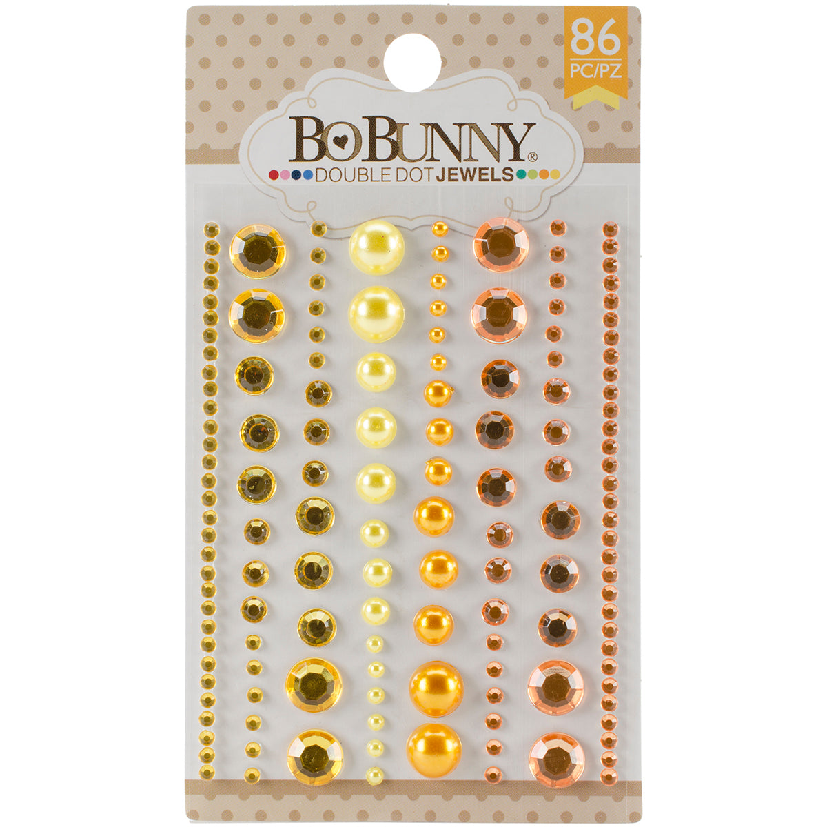 American Crafts BoBunny Double Dot Jewels 86/Pkg - Citrus