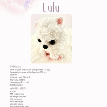 Lulu the Pomeranian — Amigurumi Crochet Pattern Available in English and Portuguese