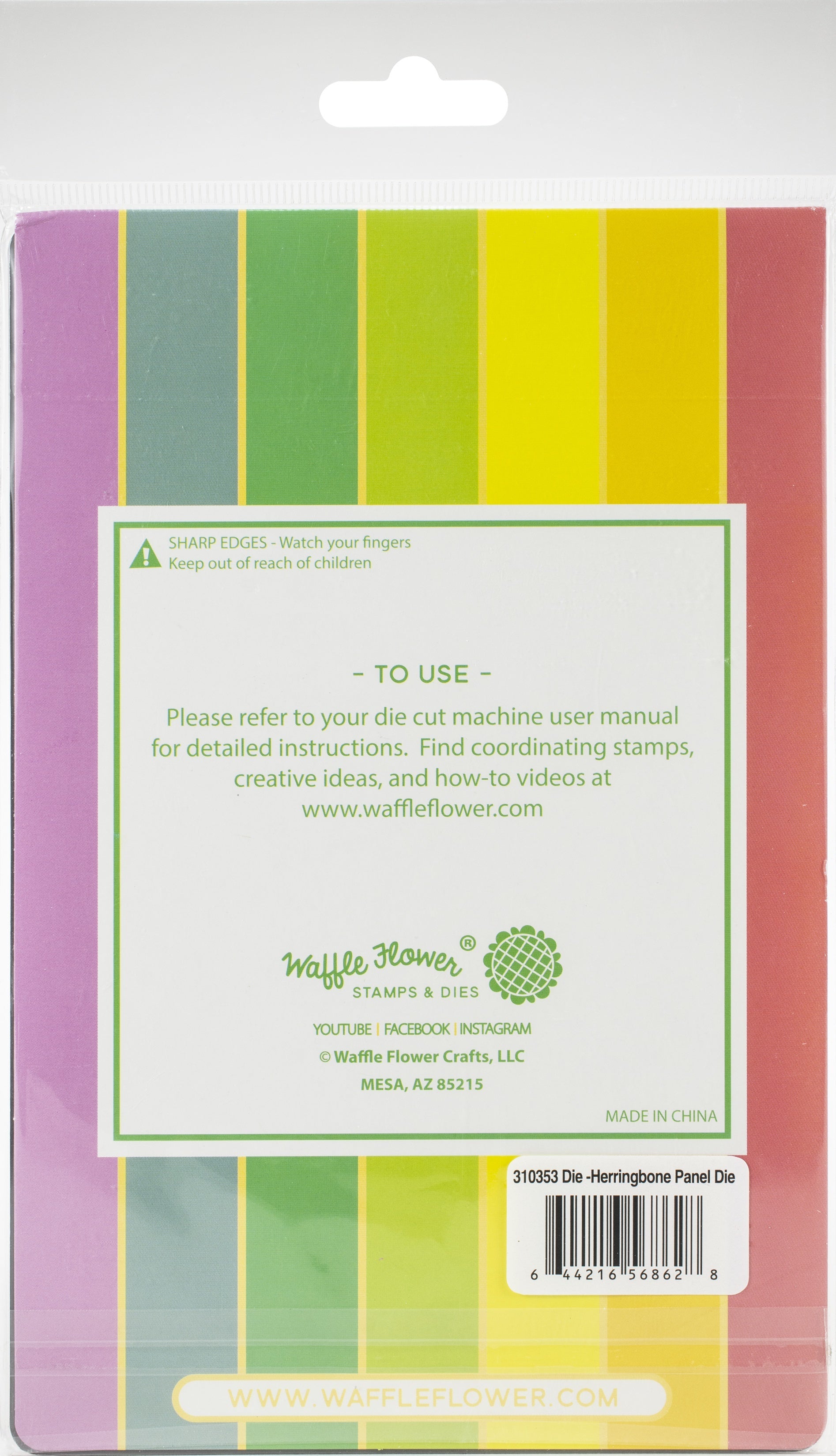 Waffle Flower Crafts Waffle Flower Die - Herringbone Panel