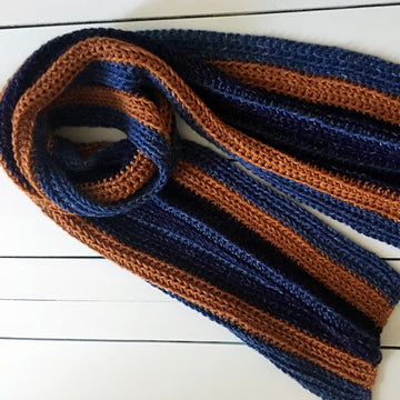 Easy Crochet Scarf Pattern for Men: Easy Strapping Striped Man Scarf