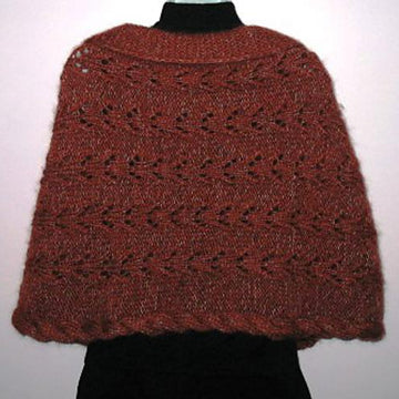 Elegant Brown Shawl Collar Shrug