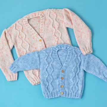 Zig Zag Cardigan - Free Knitting Pattern For Babies in Paintbox Yarns Baby DK Prints by Paintbox Yarns