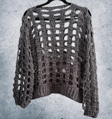 Brick Mesh Crochet Jumper