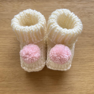 Baby Pompom Booties