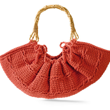 Wooden Handle Tote in Lion Brand Cotton Ease