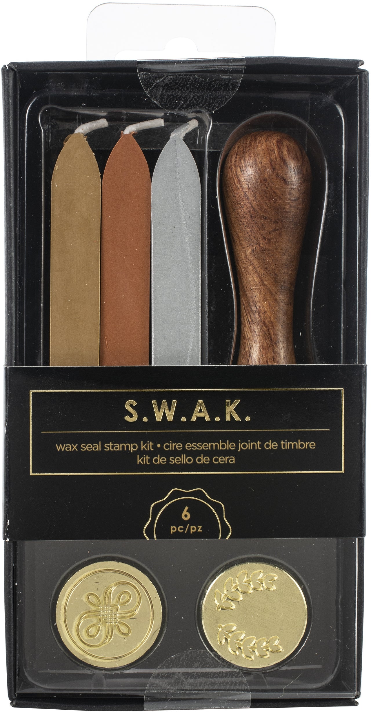 American Crafts S.W.A.K. Wax Seal Kit 6/Pkg - Flourish