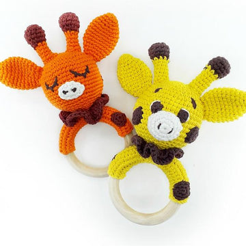 Giraffe teether sewing ring
