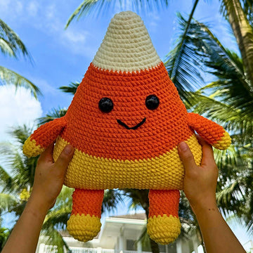 Candy Corn Pillow Crochet