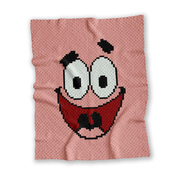 SpongeBob Patrick Starfish Pink Blanket Kids' Room C2C Crochet Pattern