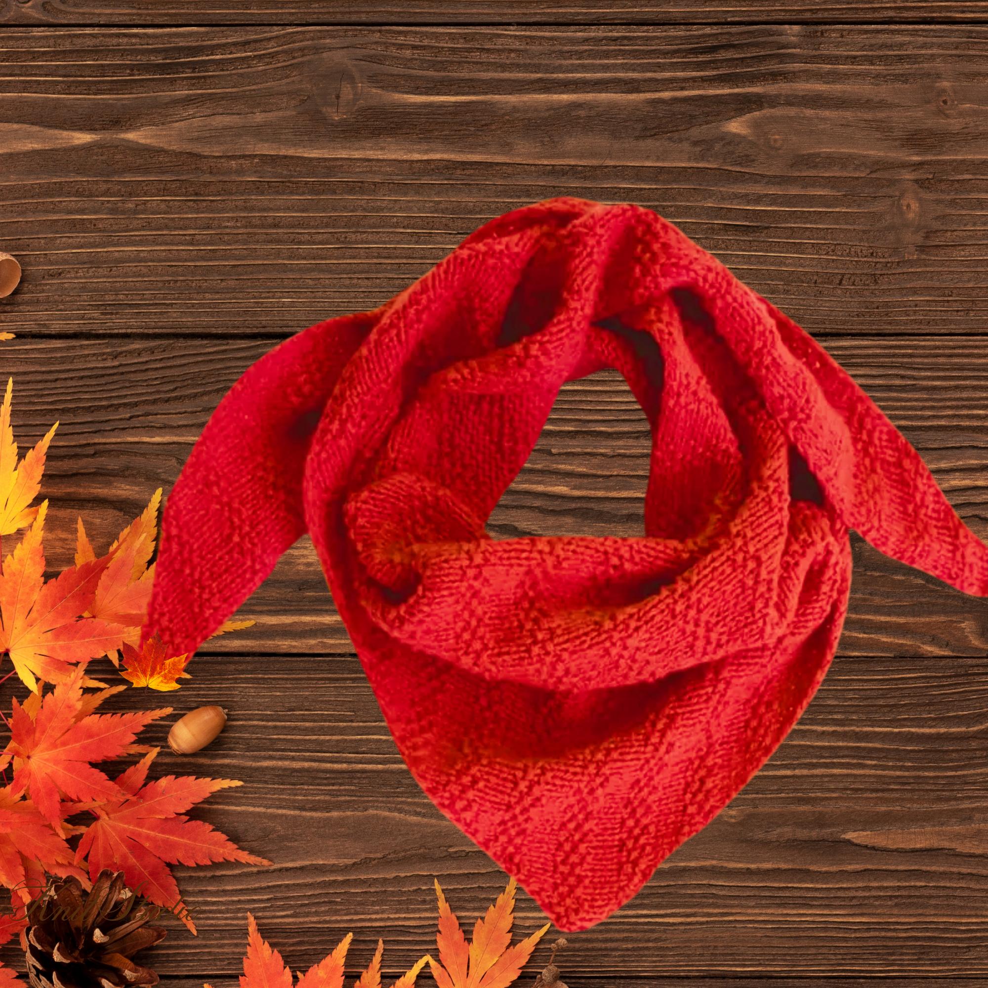 Knitted Bandana Pattern – Boho Headband & Triangle Scarf