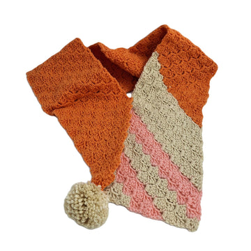 Orange Beige Scarf C2C