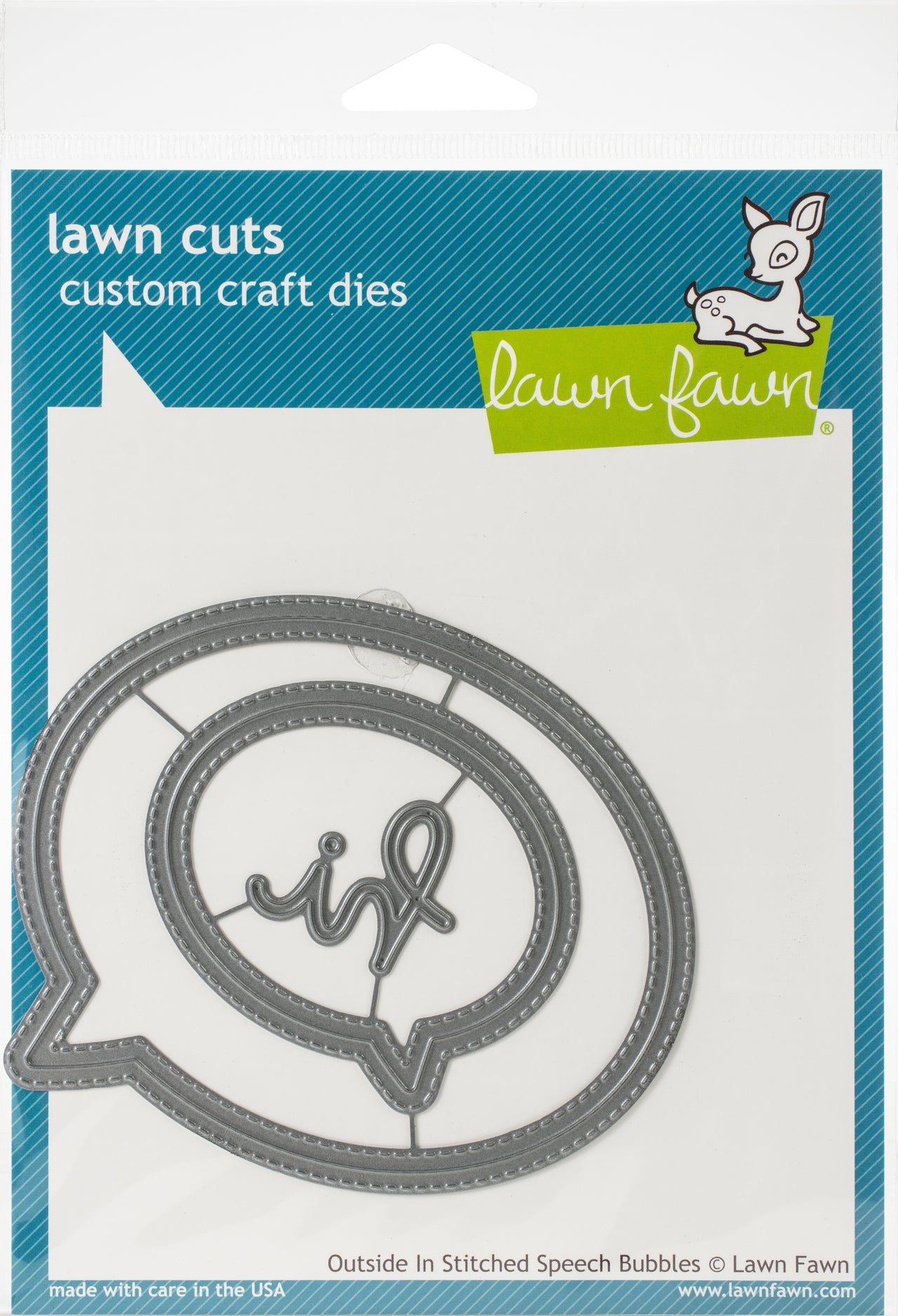 Lawn Fawn Lawn Cuts Custom Craft Die - Outside In Stitched Speech Bubbles