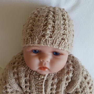 Lainey - Babies lace stitch beanie