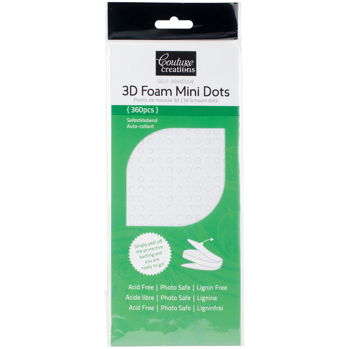 Artdeco Creations Couture Creations 3D Foam Mini Dots 360/Pkg - White