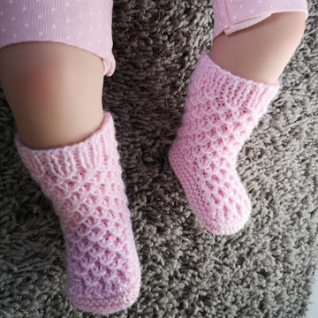 Gorgeous Pink Baby Booties