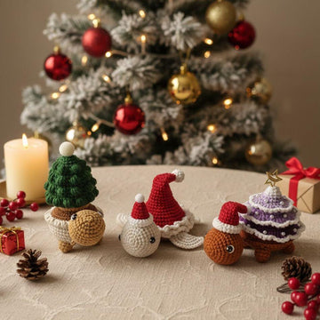 Christmas Turtles Crochet Pattern,Turtle Crochet Pattern