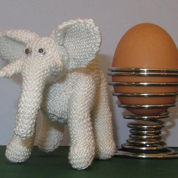World's Tiniest White Elephant Amigurumi Toy