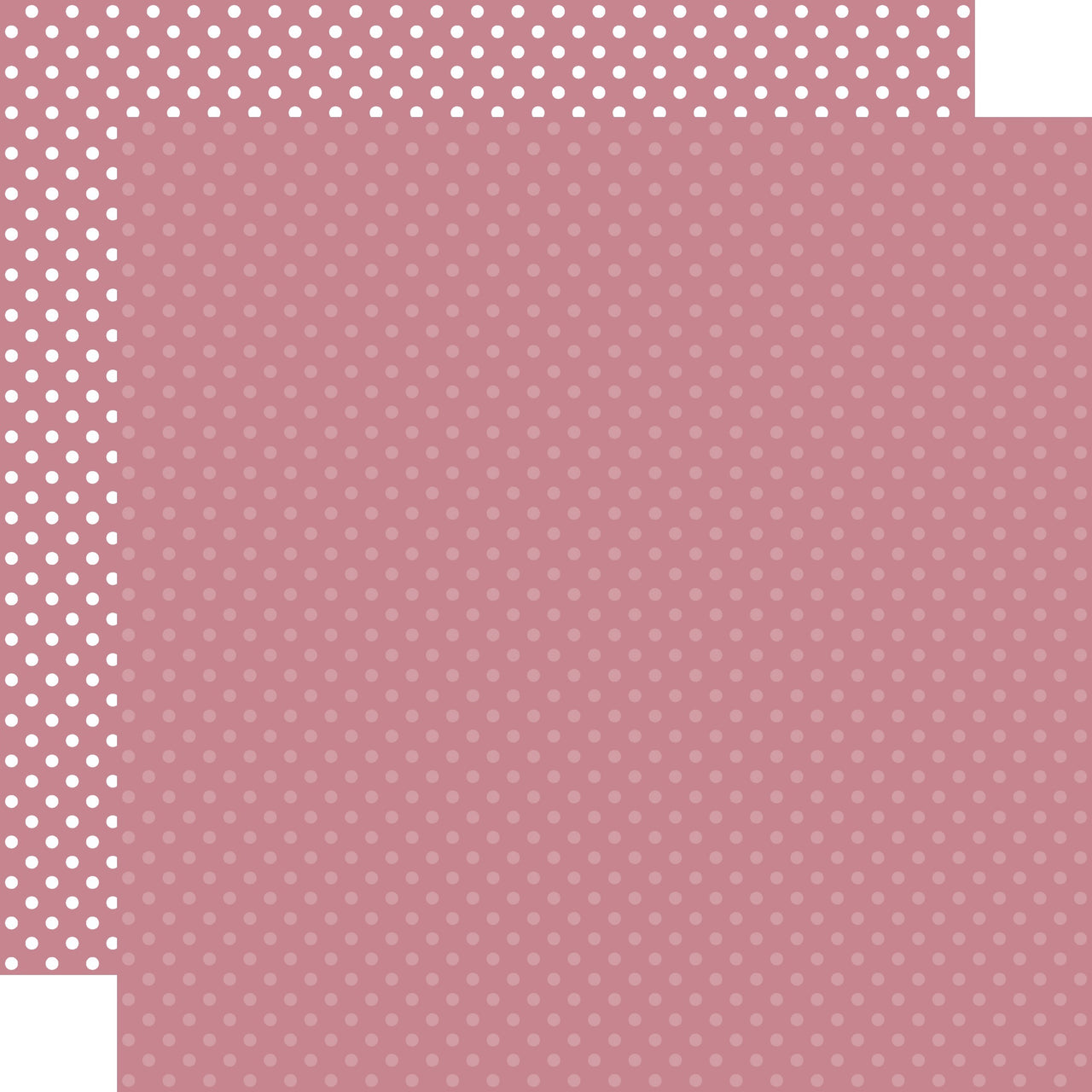 Echo Park Paper Echo Park Dots/Stripes Double-Sided Cardstock 12"X12" 25/Pkg - Mauve