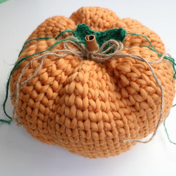 Knit Look Rustic Pumpkin