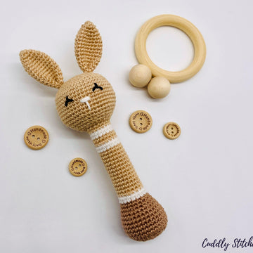 Crochet bunny rattle