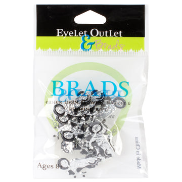 Eyelet Outlet Shape Brads 12/Pkg - Motorcycles