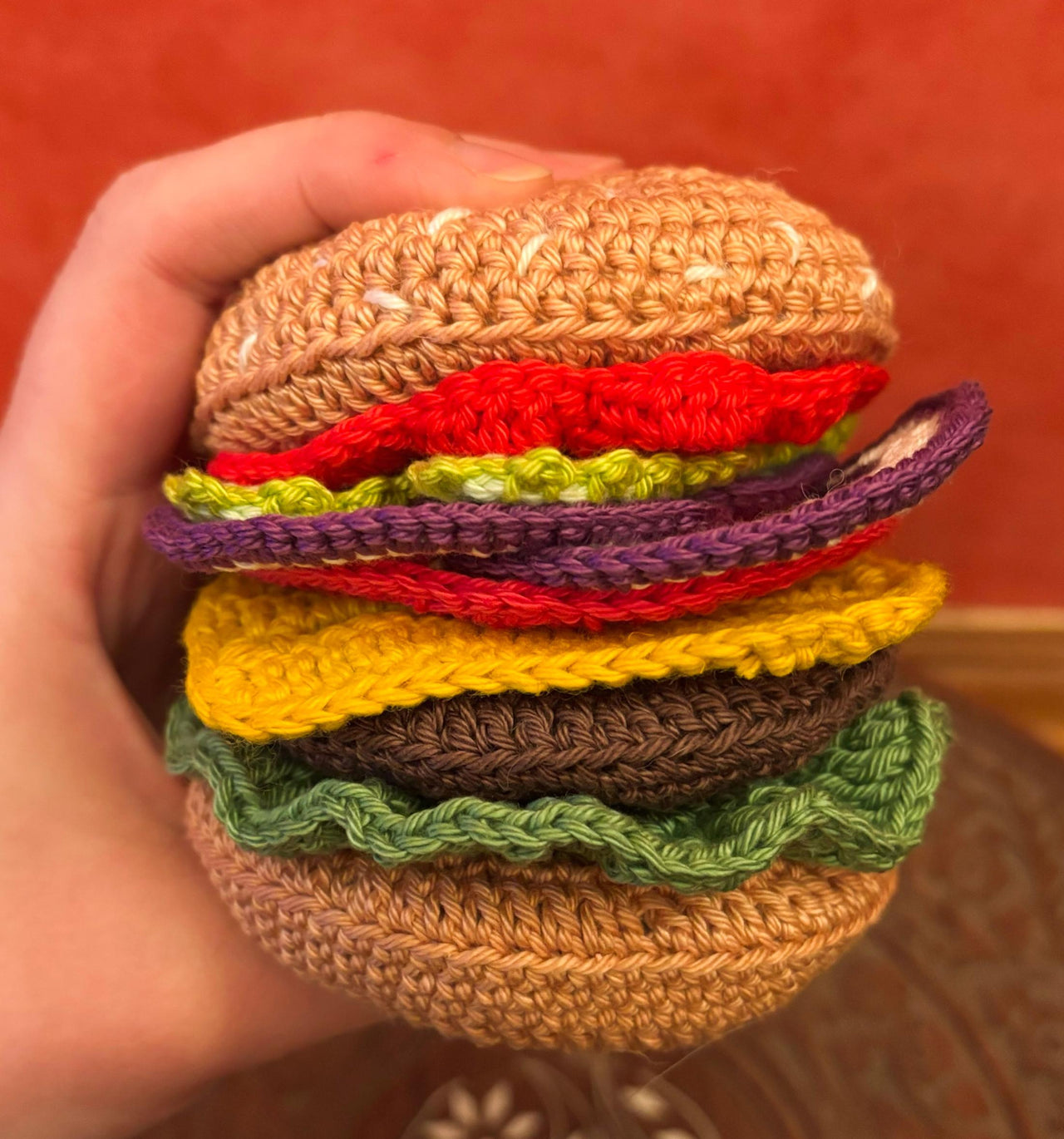 Burger Crochet Pattern