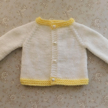 Tiny Topaz Premature Baby Cardigan and Hat