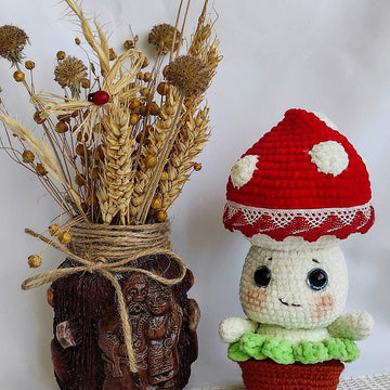 Crochet Christmas mushroomp