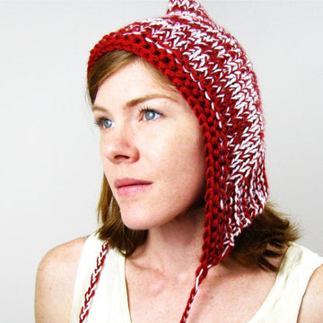 2 color Knit Pixie Hat