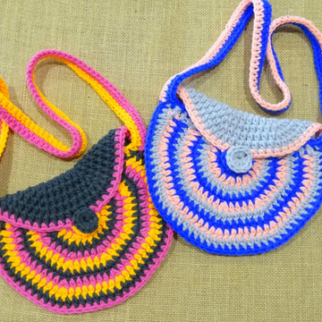 Girls Striped Shoulder Bag