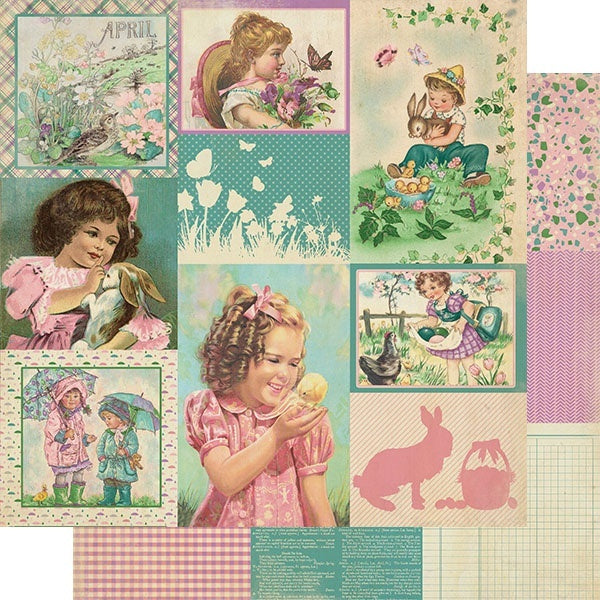 Authentique Paper Calendar Collection Double-Sided Cardstock 12"X12" 18/Pkg - April Images