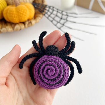 Crochet spider pattern Halloween amigurumi spider keyring & bag charm Spooky crochet PDF