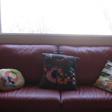 Modern Art Oval Pillow or Placemat