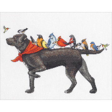 Dimensions Bird Dog Counted Cross Stitch Kit - 14in x 11in