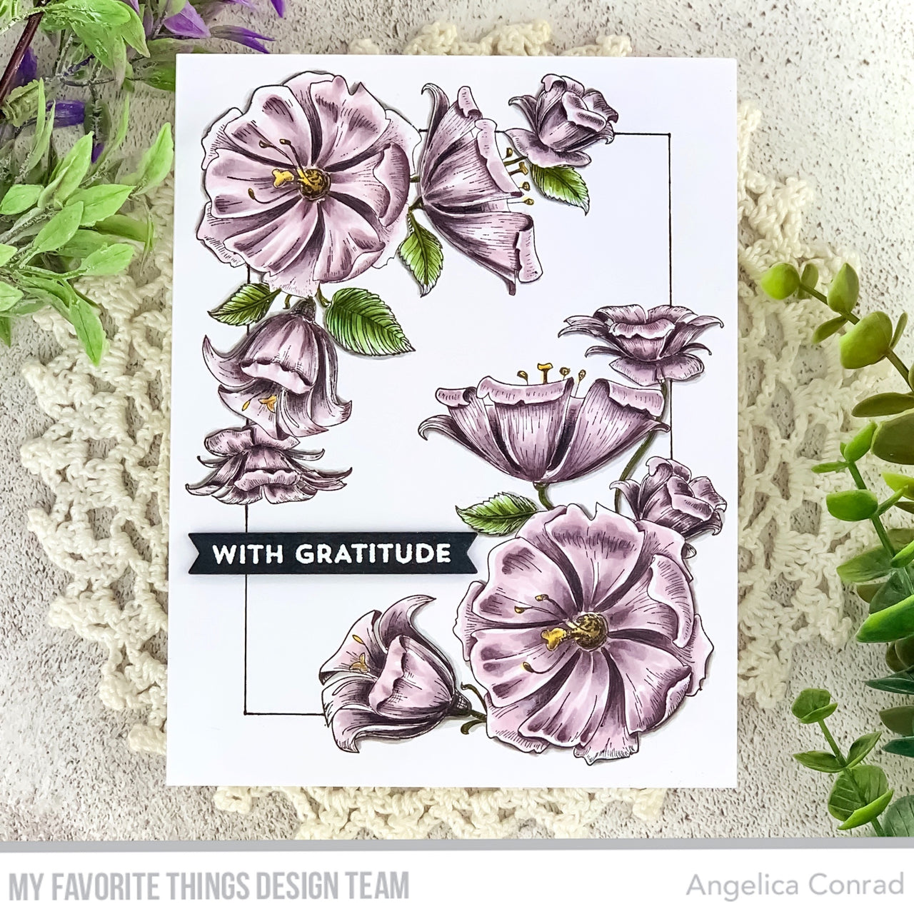 My Favorite Things Cling Rubber Stamp - Floral Fantasy