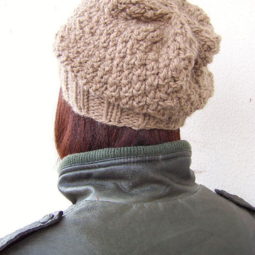 Simple slouchy textured hat