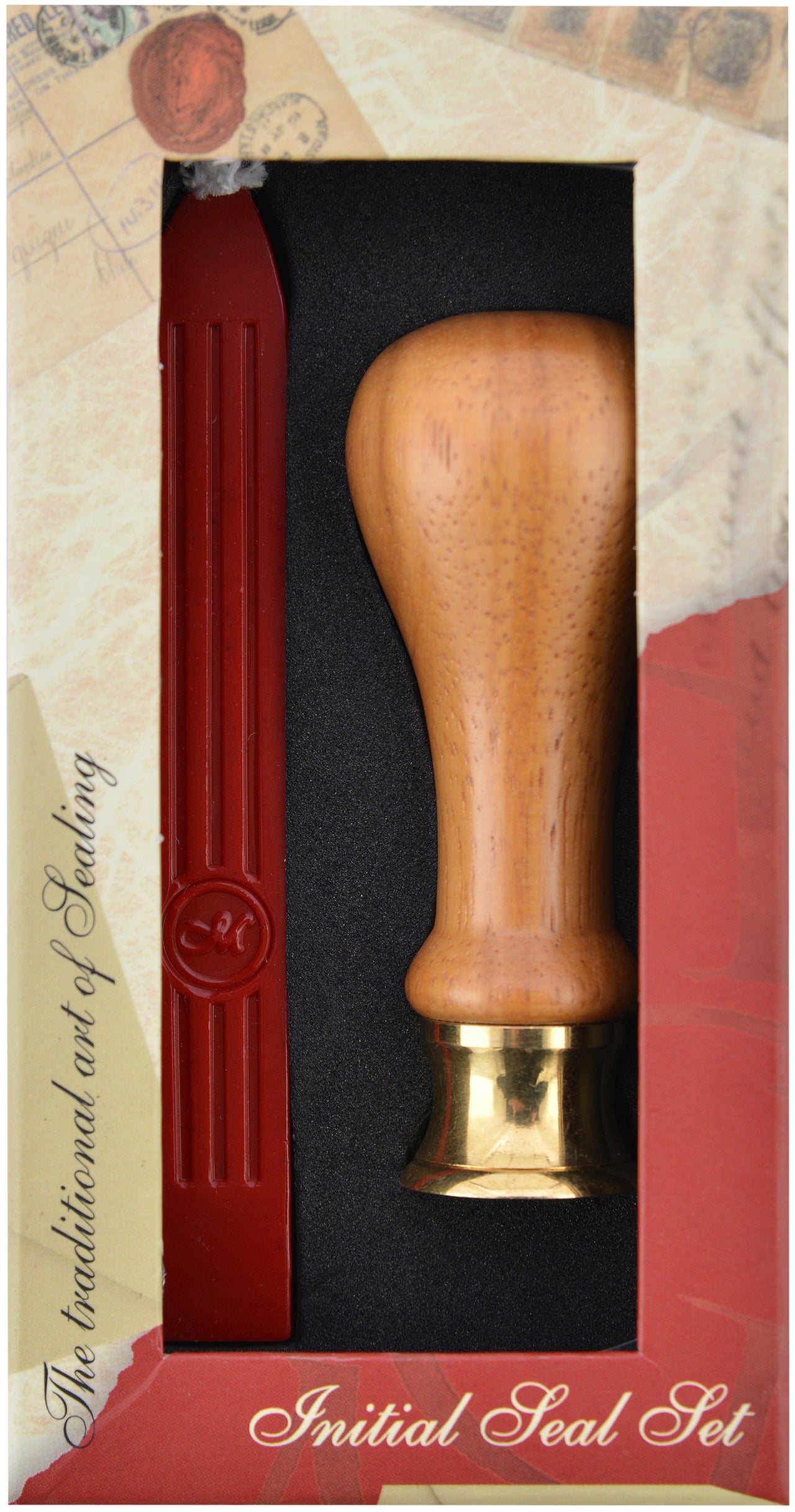 Manuscript Pen Manuscript Long Handle Personal Initial Seal W/Wax - Letter O