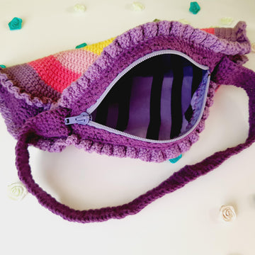 Crochet pattern rainbow bag