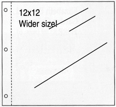 K&Company Post Bound Page Protector Refills 12"X12" 10/Pkg - W/White Inserts