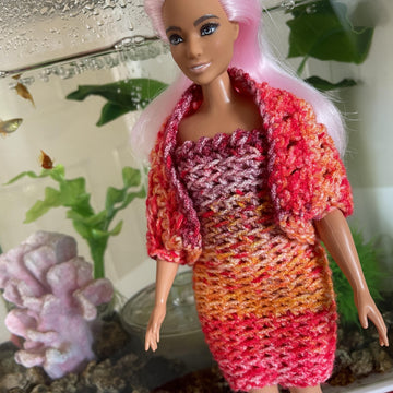 Barbie Dress & Cardi Set
