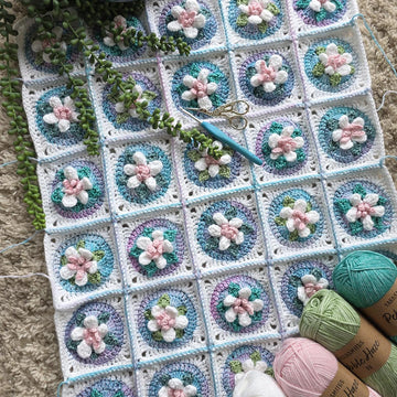 Soft Bundle of Blooms Baby Blanket