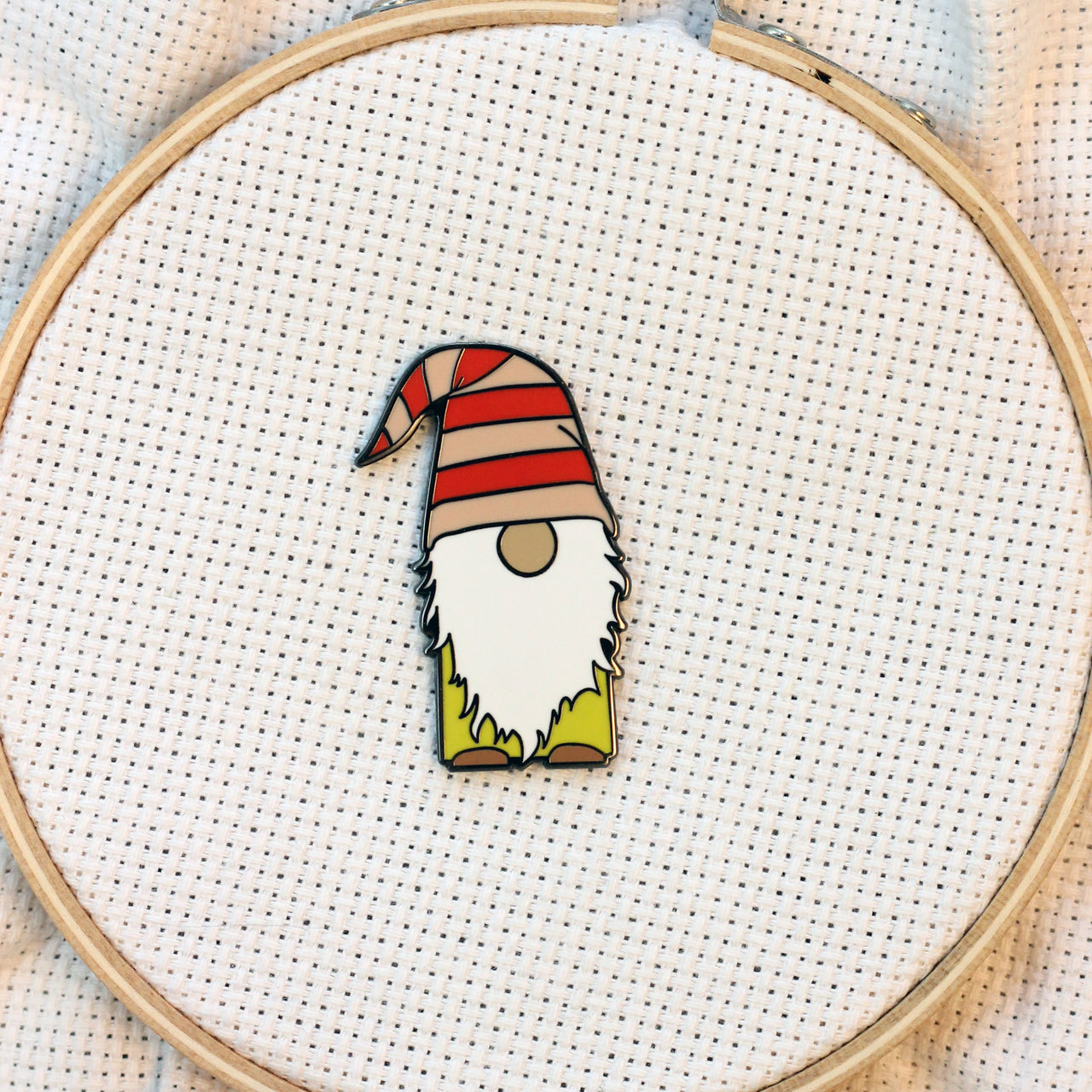 The Snarky Crafter Gnome: Red/Pink Slouchy Hat