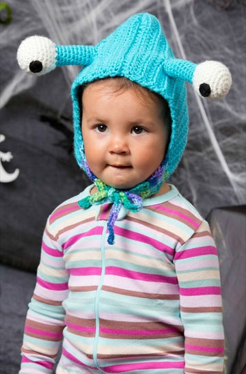 Baby Bug Hood in Red Heart Super Saver Economy Solids - LW3272