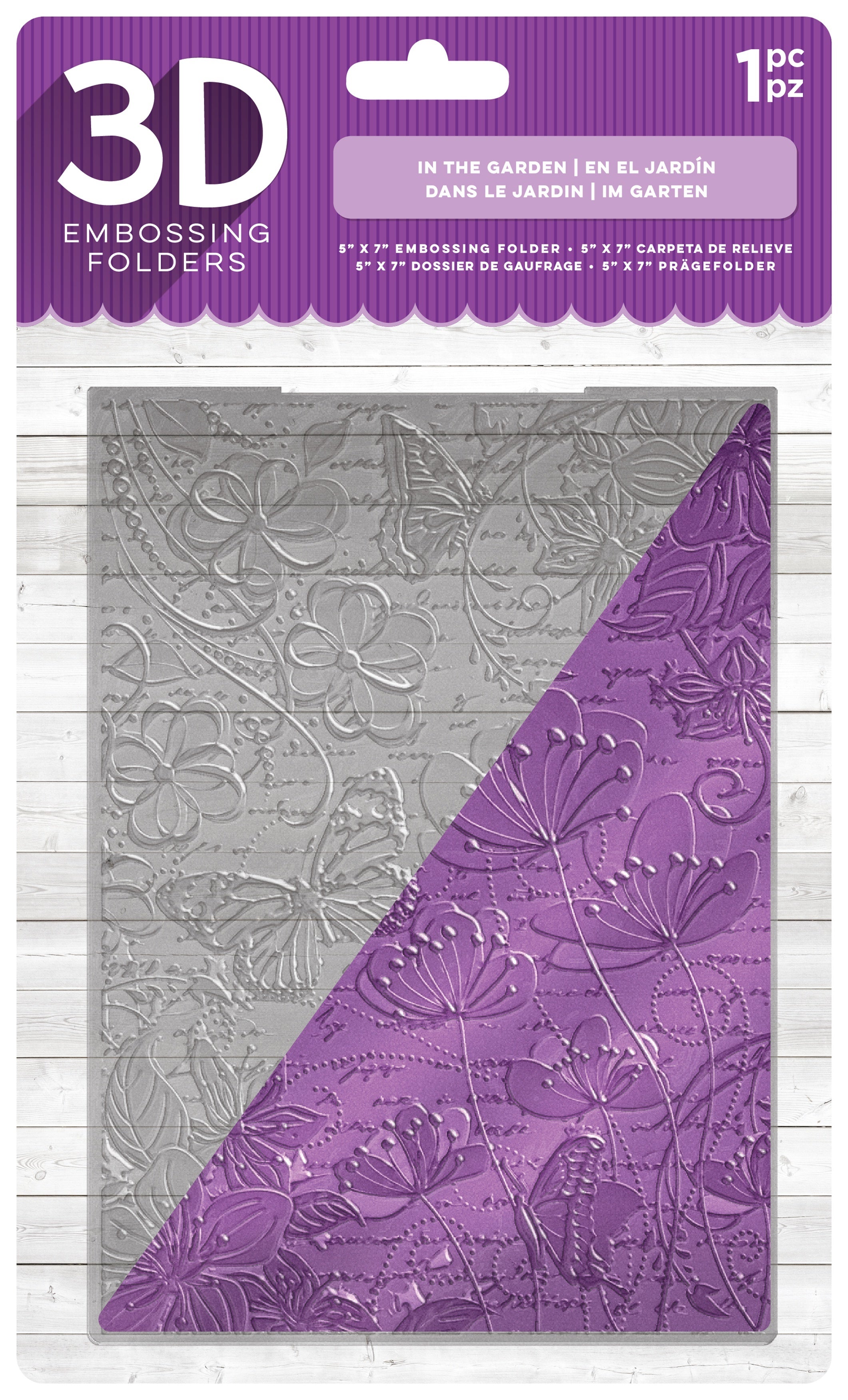Crafter's Companion 3D Embossing Folder 5"X7" - In The Garden