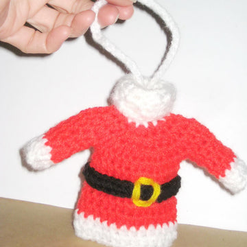 Santa sweater ornament