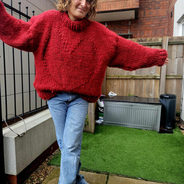 Giant love heart sweater